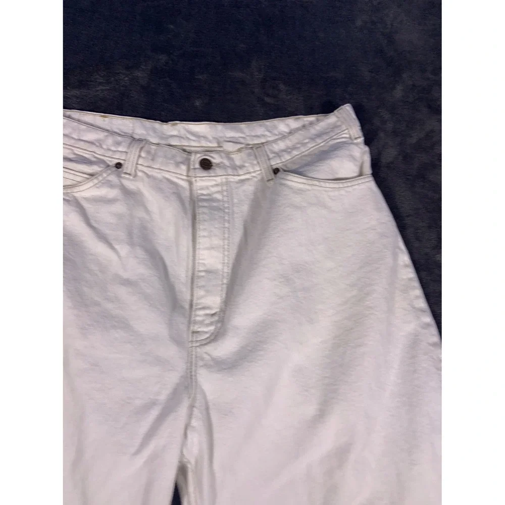 Vintage Levi's Orange Tab White Denim Shorts Men's Relaxed Fit 90s EU 35